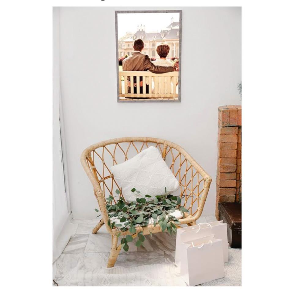 CABBEL Doppelpack 2er Set Bilderrahmen 40x60 cm Grau Beton stabiles MDF-Holz Rahmen bruchsicheres Plexi-Glas zum Aufhängen ideal für Fotos Bilder Collage
