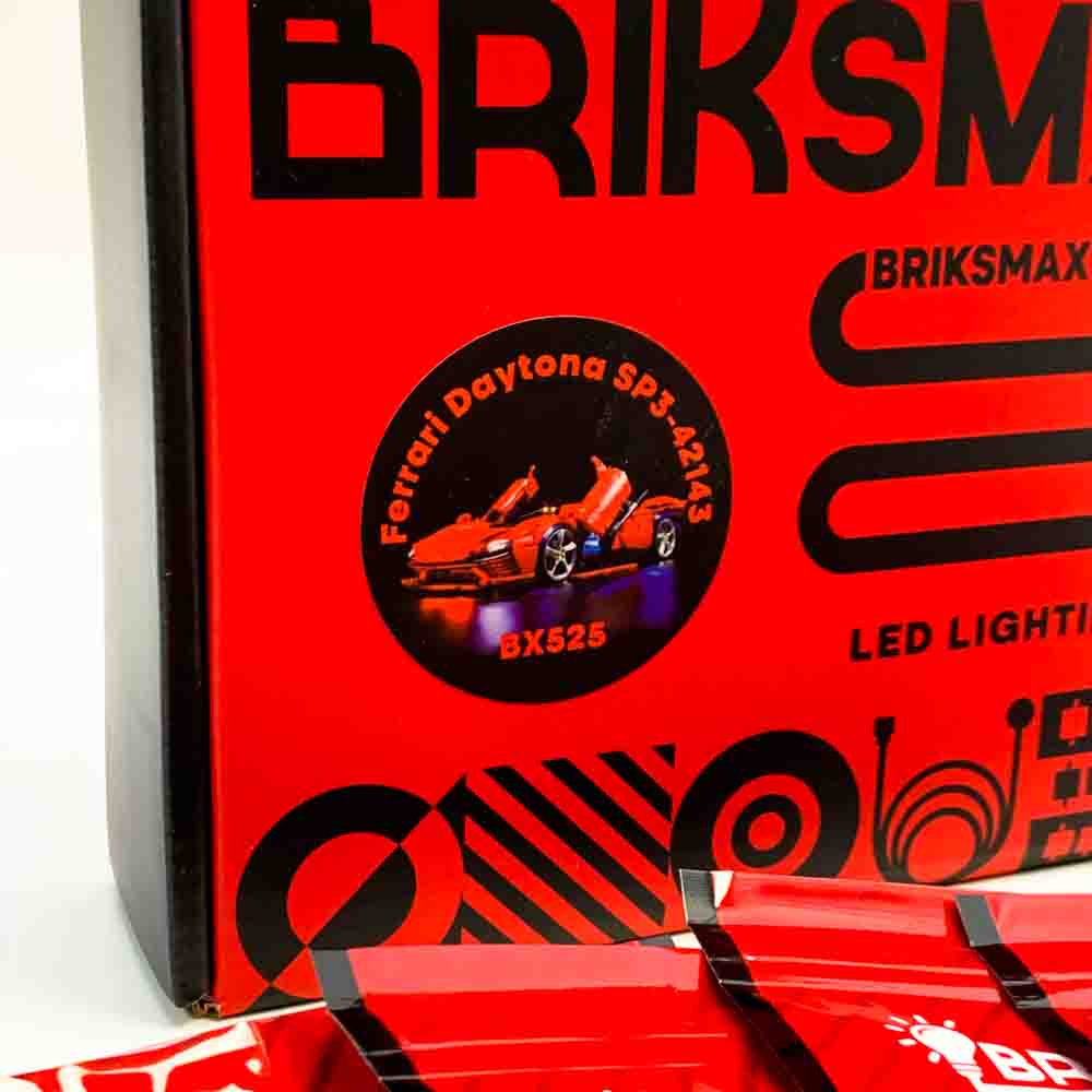 BRIKSMAX 42143 Led Licht für Lego Ferrari Daytona SP3 - Kompatibel mit Lego Technic Bausteinen - Beleuchtung für Modell ohne Lego Set