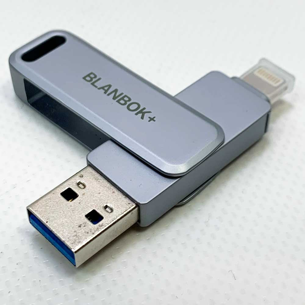 BLANBOK Apple USB Stick 128G External Storage Stick for iPhone with Lightning Backup for iPhone/iPad/Android/PC