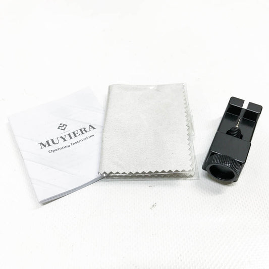 MUYIERA Herrenuhren Quarz-Chronograph - Edelstahl Business-Armbanduhren mit Saphirglas, Multifunktionsanzeigen, Leuchtzeiger und 3ATM Wasserdicht in Schwarz