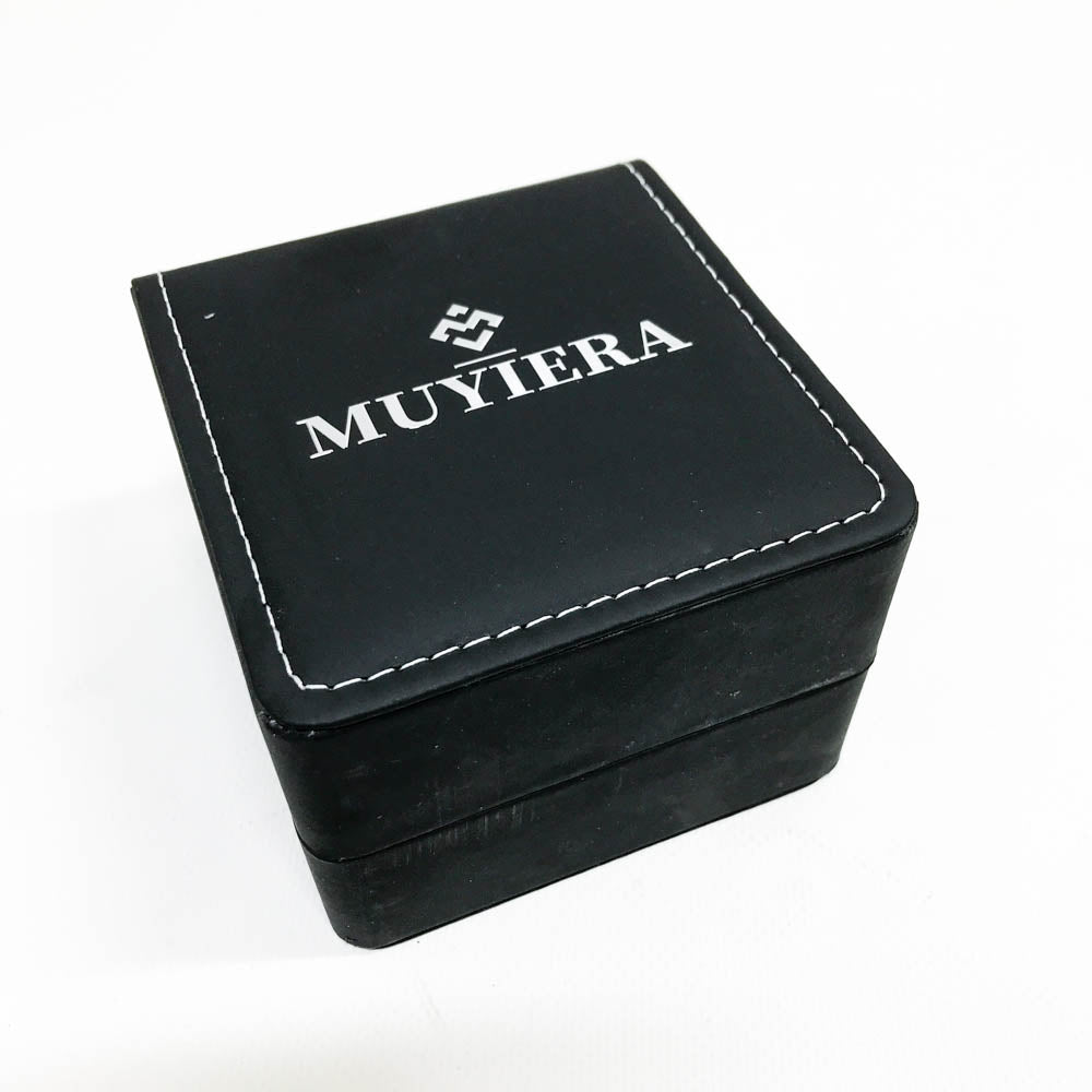 MUYIERA Men's Quartz Chronograph Watch - Stainless Steel Business Wristwatches with Sapphire Crystal, Multifunction Displays, Luminous Hands and 3ATM Water Resistant in Black