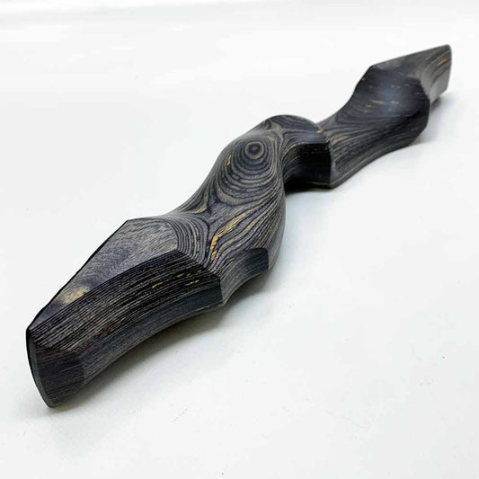 ZSHJG Recurvebogen RH 30 Zoll Holz Riser Rechtshand Bogen Mittelteil mit ergonomischem Griff für präzises Bogenschießen (Black)