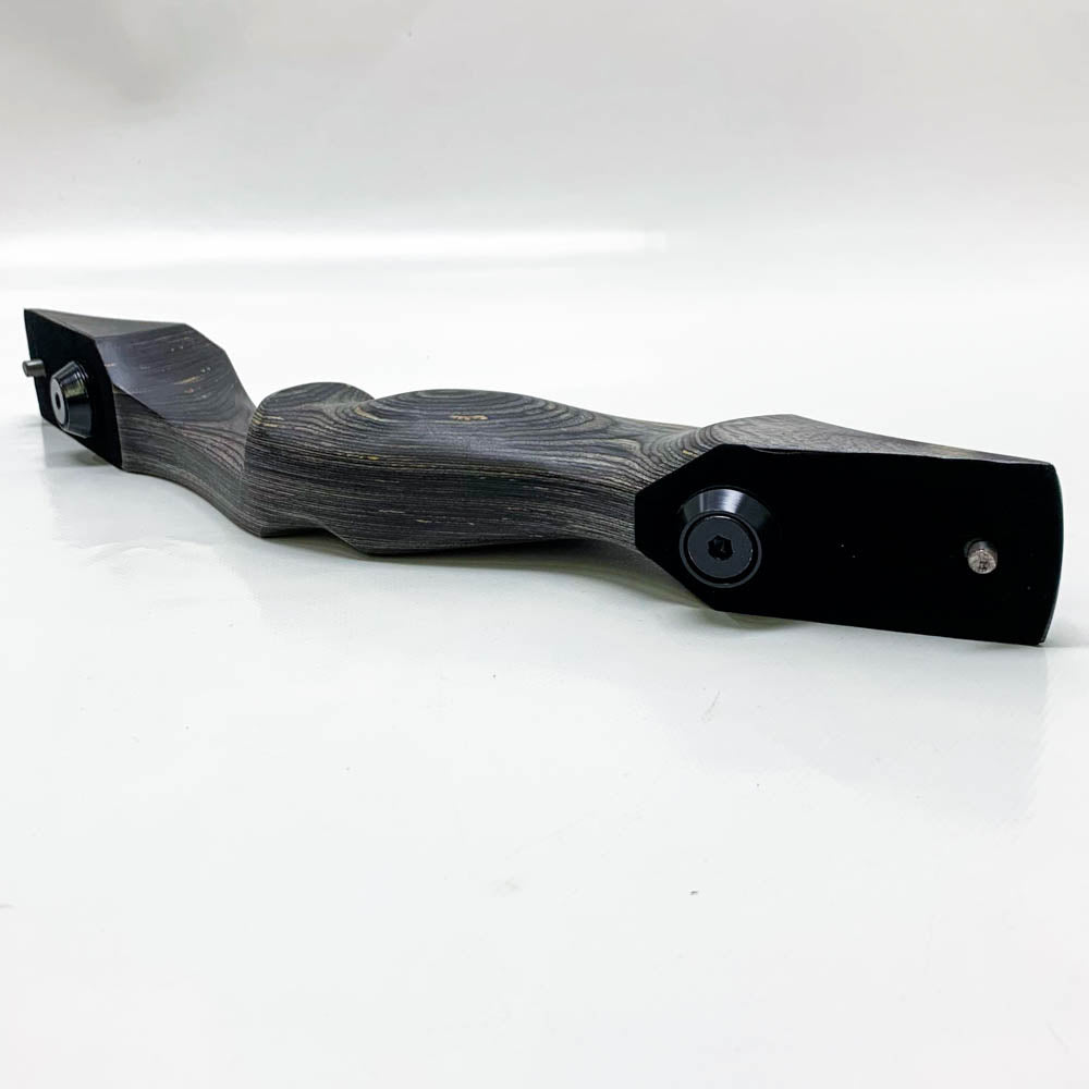 ZSHJG Recurvebogen RH 30 Zoll Holz Riser Rechtshand Bogen Mittelteil mit ergonomischem Griff für präzises Bogenschießen (Black)