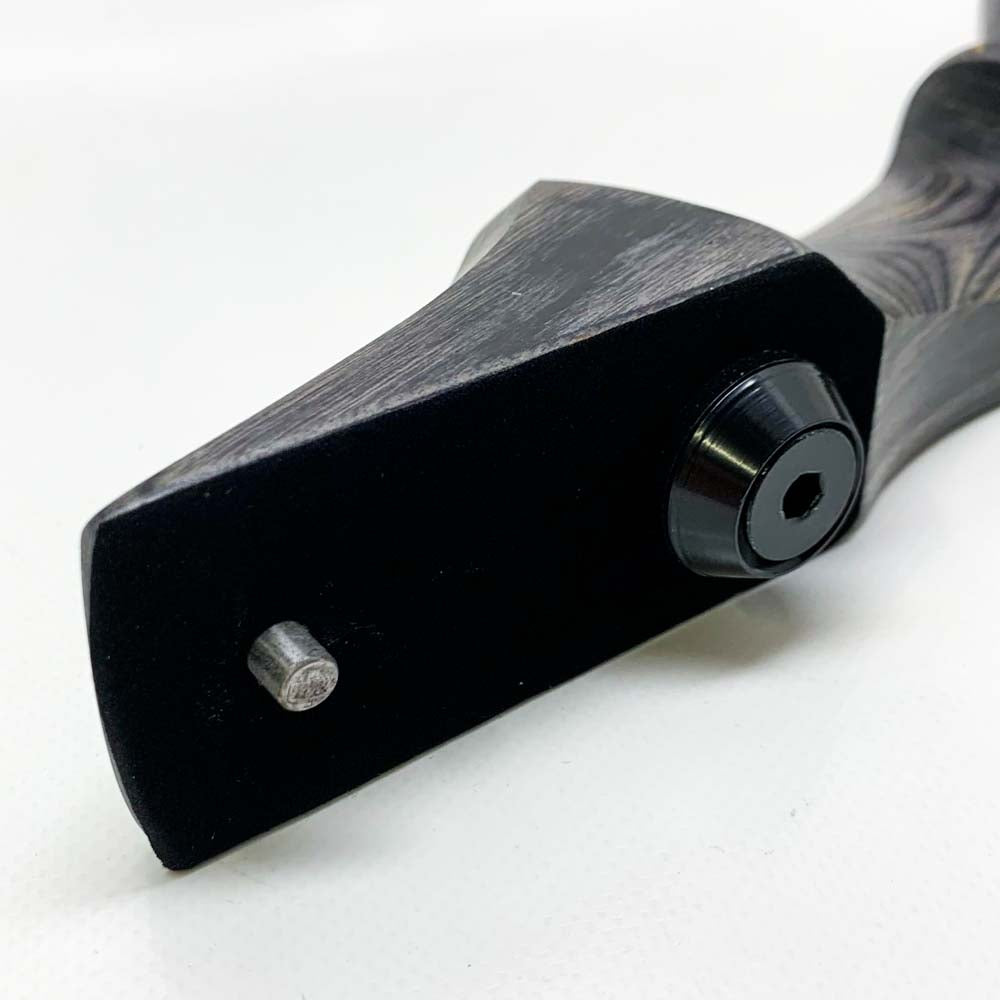 ZSHJG Recurvebogen RH 30 Zoll Holz Riser Rechtshand Bogen Mittelteil mit ergonomischem Griff für präzises Bogenschießen (Black)
