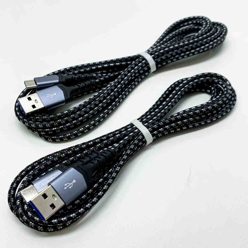 USB C cable 2 pieces (2M and 3M) for Samsung, iPhone and much more - USB Type-C fast charging cable with high-speed charging and data transfer