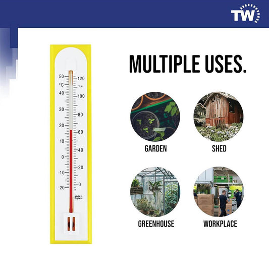 Präzises Raumthermometer, Wandmontage, für Heimbüro, Garten, Gewächshaus, einfach, gelb