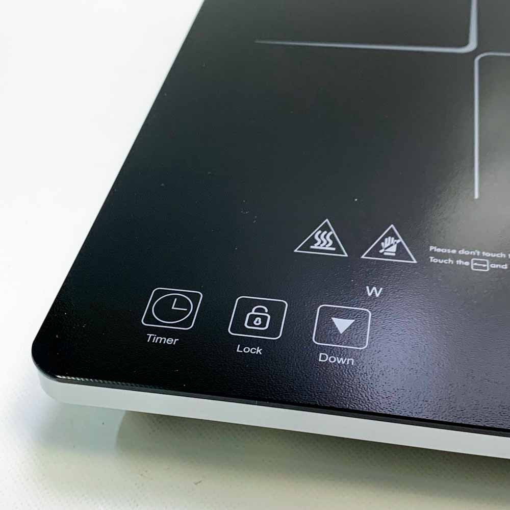 AMZCHEF einzel induktionskochplatte 2000W Induktionskochfeld ultradünnes Design 10-Temperaturstufen 10-Leistungseinstellungen 3-Stunden-Timer Sicherheitsschloss