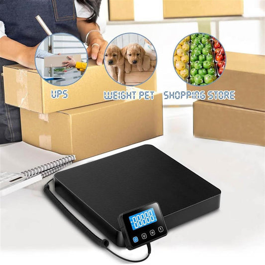 Drcowu Plattformwaage 440lbs x 10g Digitale Paketwaage Langlebige Alloy Stahl Schwerlastwaage mit LCD/Hold/Tara Funktion