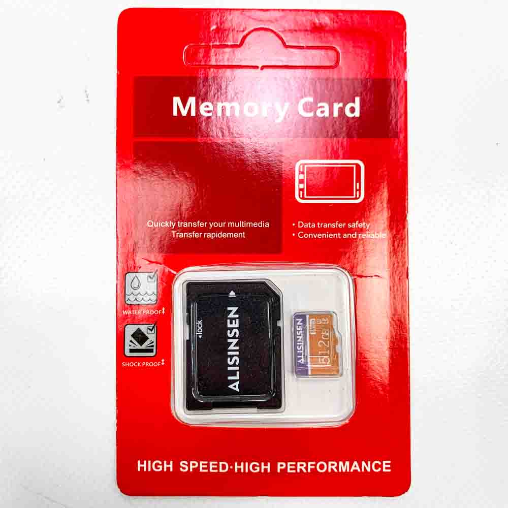 ALISINSEN 512GB Micro SD Card Class 10 High Speed for Windows/Mac OS, Suitable for Wyze, GoPro, Smartphone, Table, Camera, Speedometer
