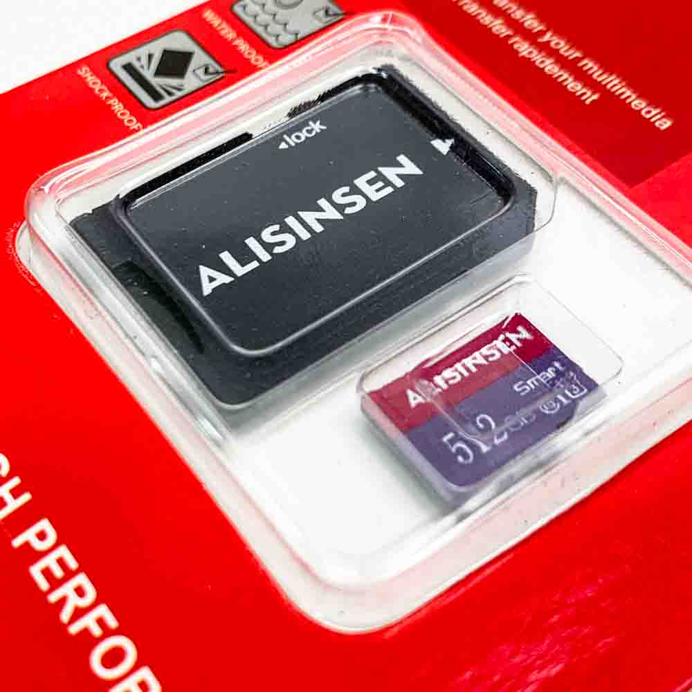 ALISINSEN 512GB Micro SD Card Class 10 High Speed for Windows/Mac OS, Suitable for Wyze, GoPro, Smartphone, Table, Camera, Speedometer