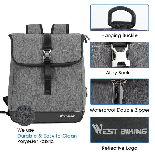 CHIMONA Fahrradrucksack 2 in 1 Gepäckträgertasche 15-25L mit Laptopfach, leicht und komfortabel für Radfahren und Pendeln