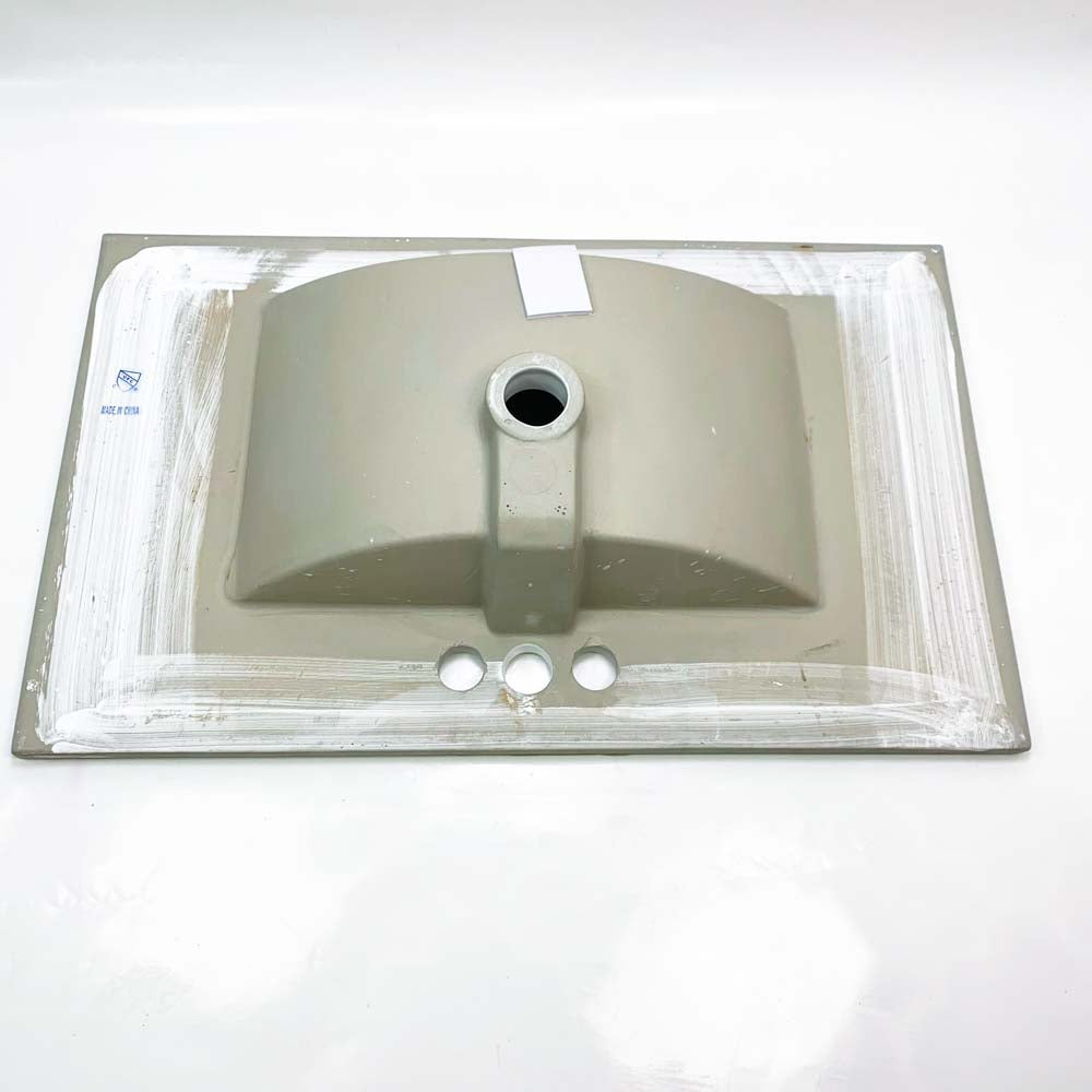 MEJE MJ-675E Waschbecken 76,5 x 46 cm weiße Keramik 3 Wasserhahnlöcher