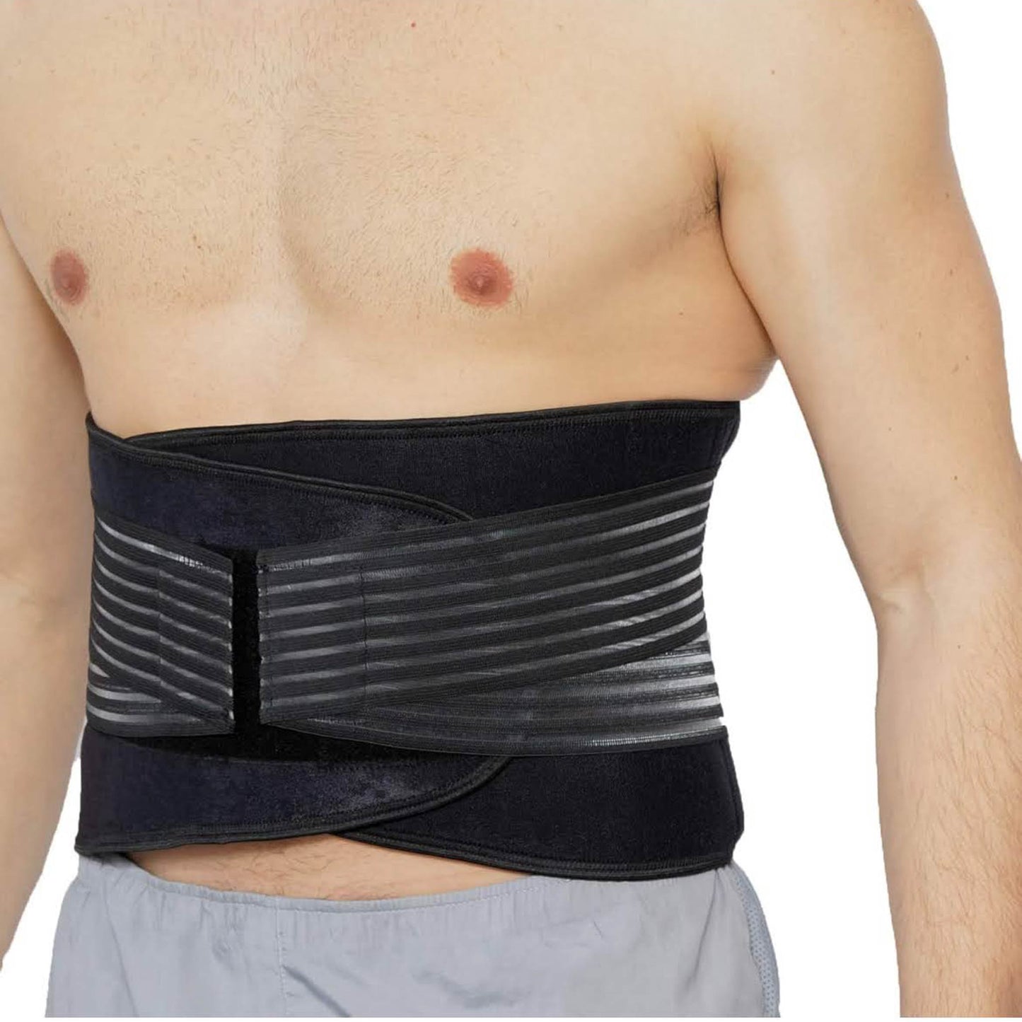 Neotech Care Lumbalgürtel, Neopren, Unterstützung unterer Rücken, doppeltes Kompressionsband, Blau/Schwarz, Größe S