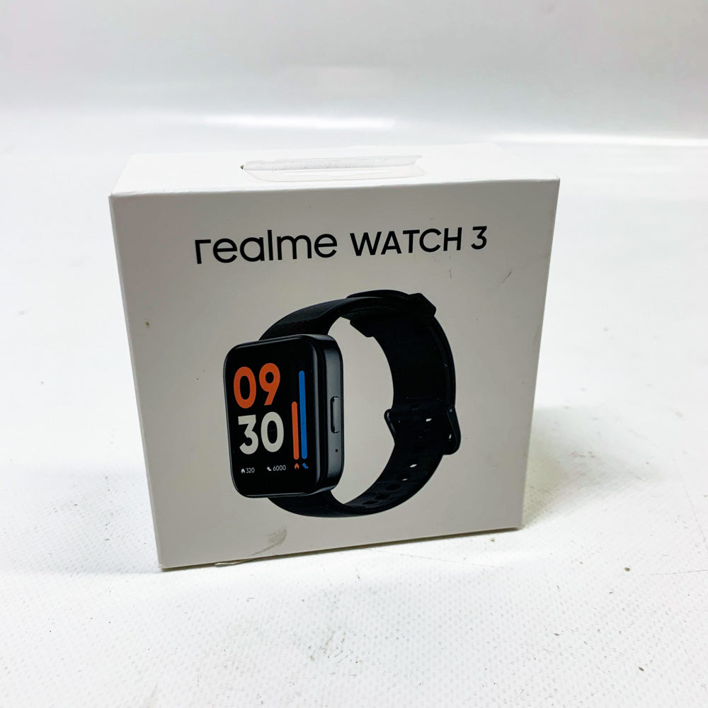 realme Watch 3 Schwarz EU, Einheitsgröße, Smartwatch, Fitness-Tracking, Herzfrequenzmessung, Wasserdicht, Benachrichtigungen, lange Akkulaufzeit