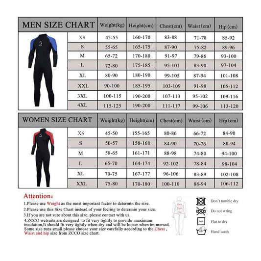 Neoprenanzug Herren Blau 3XL, Ganzkörper, 3mm, Reißverschluss hinten, ideal zum Tauchen, Schnorcheln, Surfen, Schwimmen