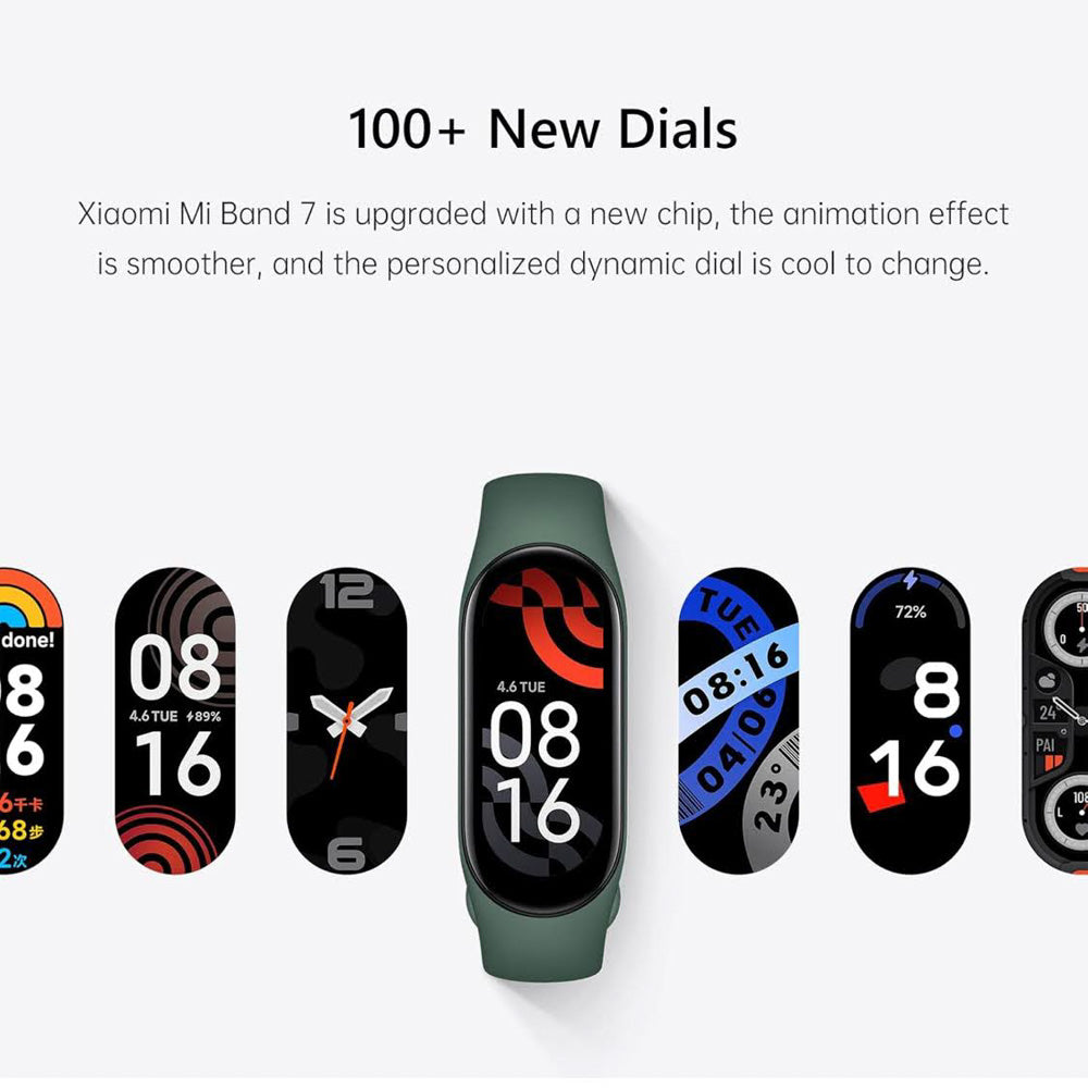 Xiaomi Mi Smart Band 7 Aktivitätstracker 1,62 AMOLED Display 110+ Workout-Modi 5ATM SpO2 Tracking Schlaf Herz Pulsüberwachung bis zu 14 Tage Akkulaufzeit Mi Fit App