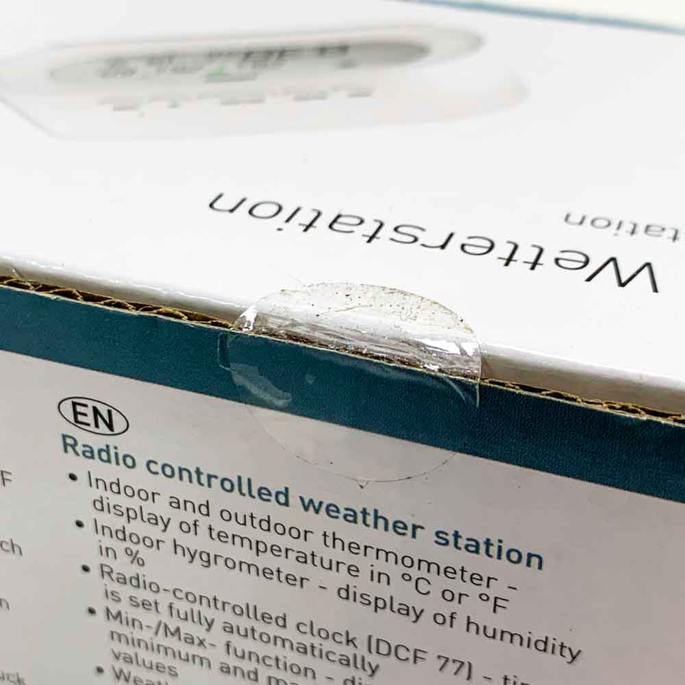 Mebus ET748CR Wetterstation funkgesteuert weiss mit Temperatur- und Luftfeuchtigkeitsanzeige, Wettervorhersage und Funkuhr