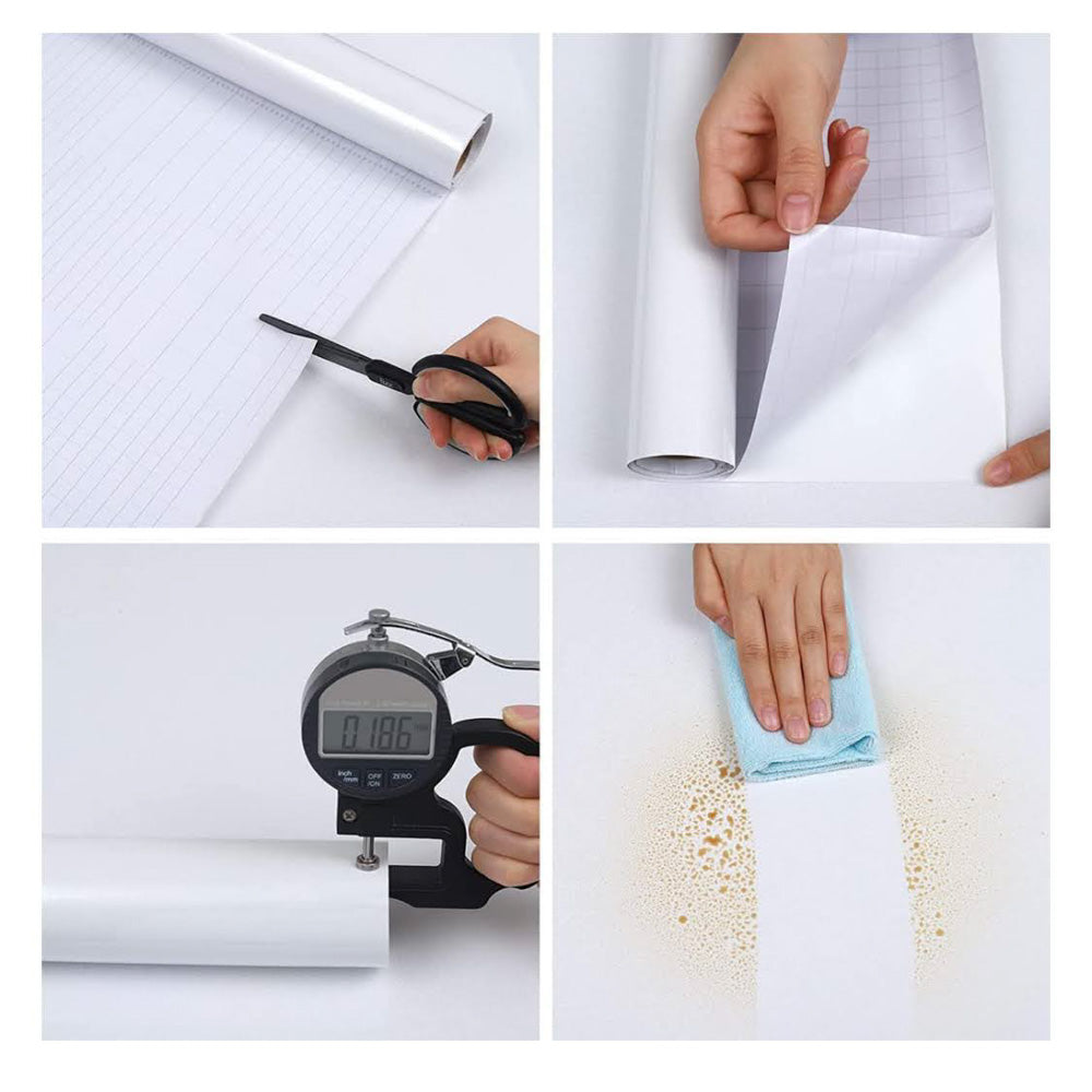 Hode Klebefolie Möbel 40cmX600cm Selbstklebende Folie Weiß Glitzer Hochglanz Wasserdicht Möbelfolie für Küche und Schrank mit Glitzerpartikeln