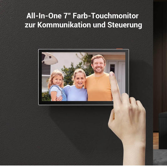 EZVIZ Video-Türsprechanlage, WiFi Türklingel mit 7" Farb-Touchscreen, 1080p Nachtsicht und Zwei-Wege-Audio, Gegensprechanlage mit Fernentriegelung, Dualband-WLAN, schlankes Design, CP5