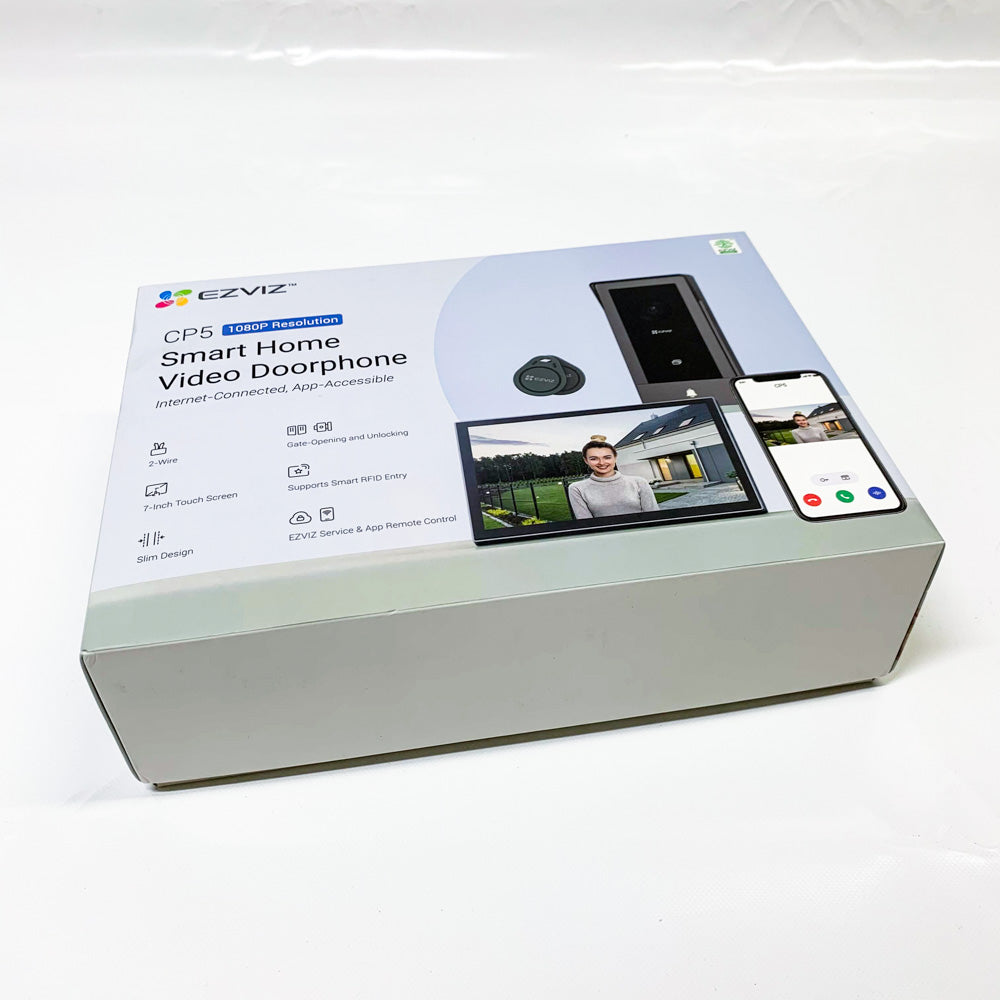 EZVIZ Video-Türsprechanlage, WiFi Türklingel mit 7" Farb-Touchscreen, 1080p Nachtsicht und Zwei-Wege-Audio, Gegensprechanlage mit Fernentriegelung, Dualband-WLAN, schlankes Design, CP5