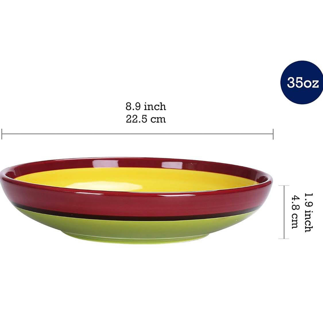 Bico Tunisian pasta bowl 6330 ml set of 5 for pasta and salad, microwave and dishwasher safe