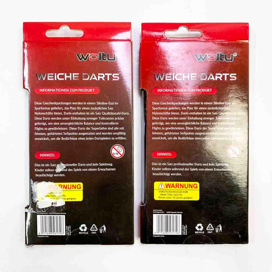 WOLTU Weiche Darts Set 6 Pfeile - Ideal für Indoor-Spiele, sicher für Kinder, leichte Handhabung