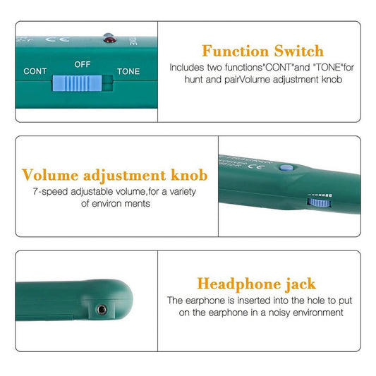 Gobesty Kabel-Tracer, Modellnr nicht verfügbar, Kabelsuchgerät, Durchgangsprüfer für Mähroboter und Netzwerkkabel.