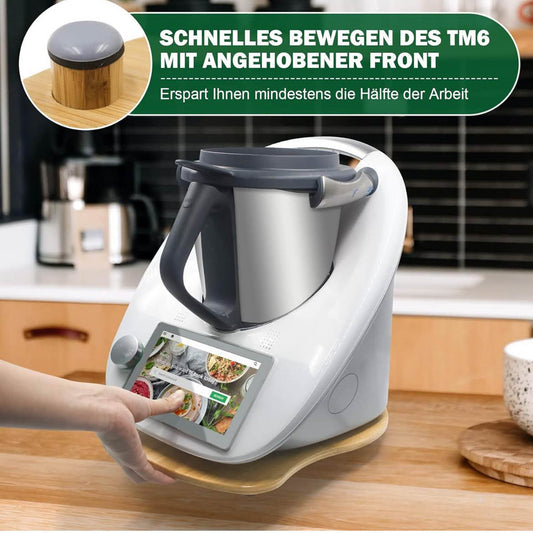 Gleitbrett für Thermomix TM6 TM5, Rollbrett, Bambusholz, schnelles Bewegen, Zubehör für Vorwerk Küchenmaschine