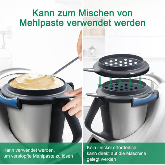Spätzleaufsatz Thermomix TM6 Zubehör, Spätzlesieb, schnell zubereitete Spätzle, inkl. Schaber, praktisches Küchengerät