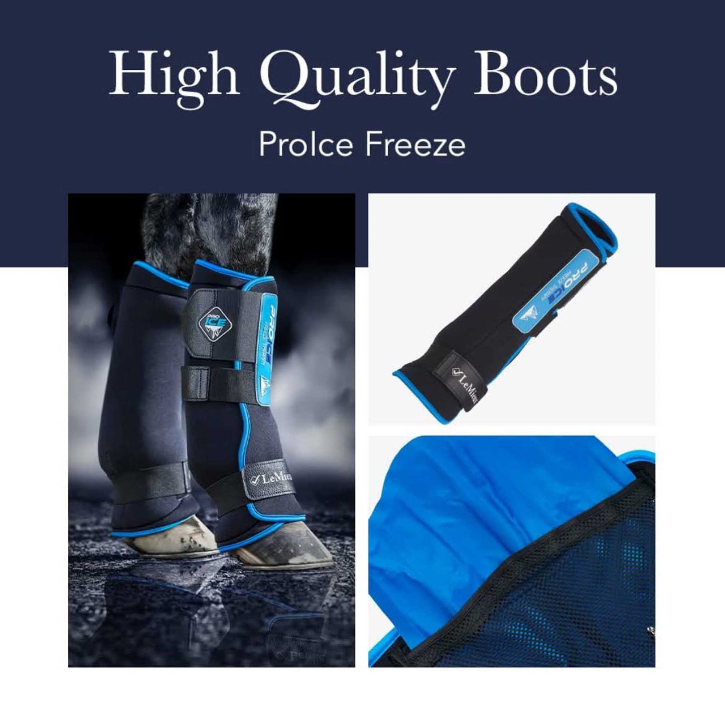 LeMieux ProIce Freeze Therapy, Pferdegamaschen, Schutzausrüstung, effektive Kühlung, große Größe, ideal für Training und Regeneration.