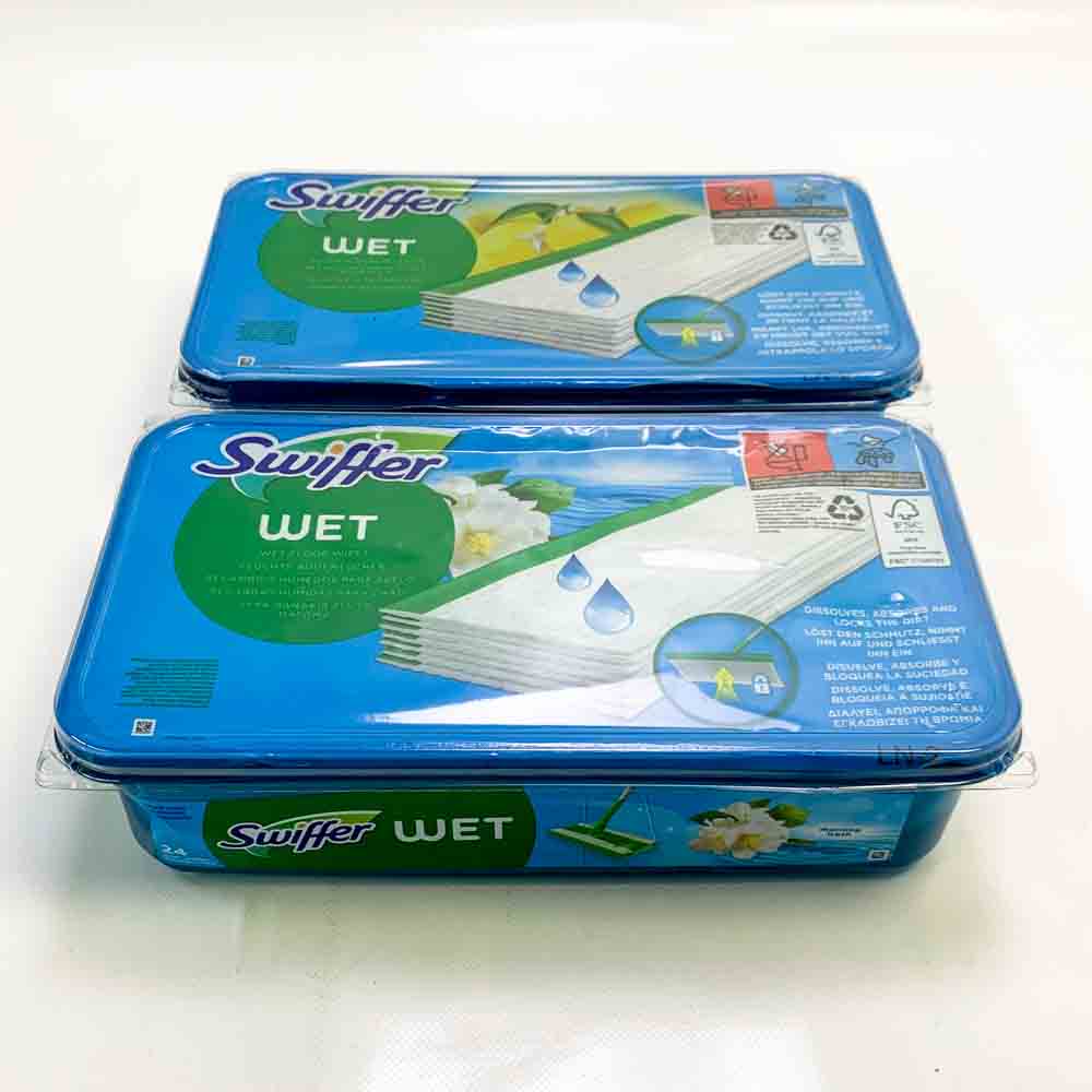 Swiffer Wet Wipes 2 Units (24 x 2) 48 Cleaning Wipes for Swiffer Broom Dust Catcher Holds Dust and Dirt Lemon & Blossom