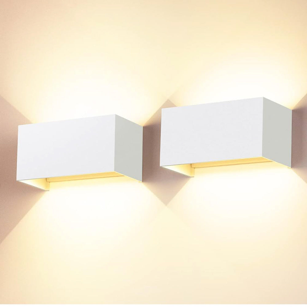 Cwycfw 24W LED Wandleuchten, 2 Stück, einstellbarer Lichtstrahl, warmweiß 3000K, IP65 wasserdicht, für Innen/Außen