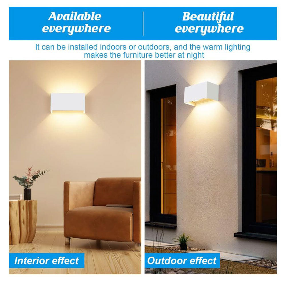 Cwycfw 24W LED Wandleuchten, 2 Stück, einstellbarer Lichtstrahl, warmweiß 3000K, IP65 wasserdicht, für Innen/Außen