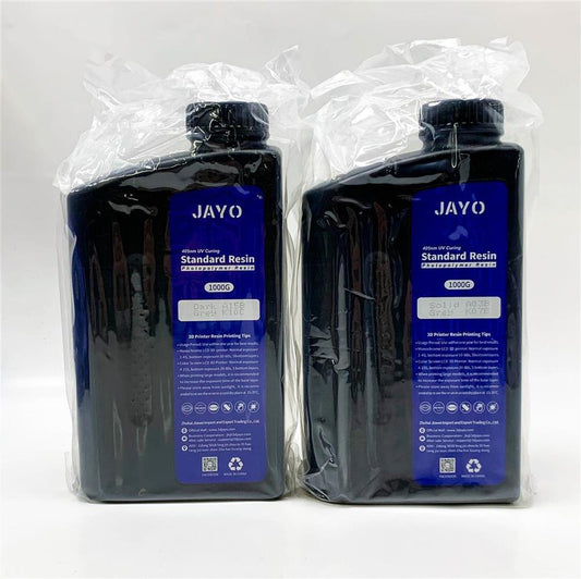 JAYO 3D Drucker Harz 405nm UV Standard Fast Curing Photopolymer Resin 4K/6K/8K LCD DLP SLA Hohe Präzision Geringe Schrumpfung Grau+Dunkelgrau 1000g 2 Pcs