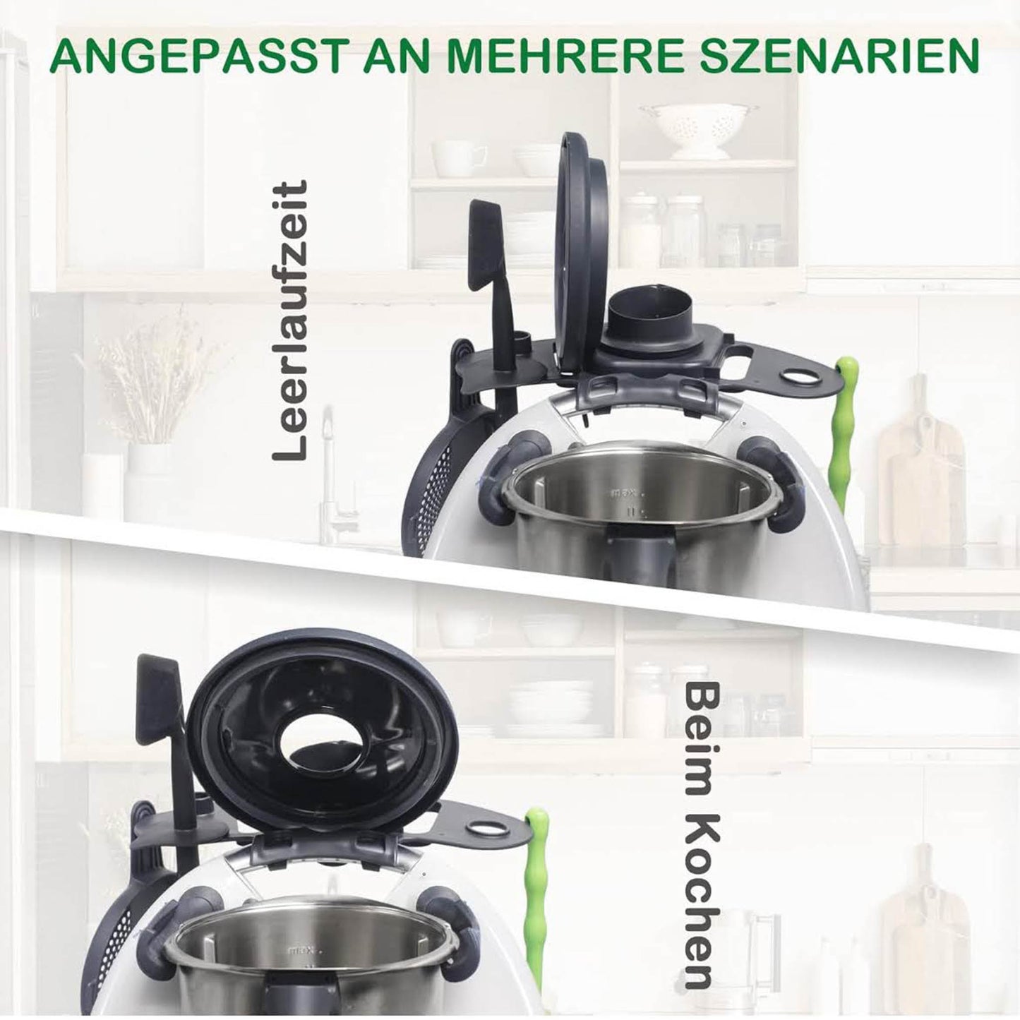 Veranstalter Halter für Thermomix TM6 Zubehör, Multifunktionaler Ständer für Deckel, Spatel, Rührstäbchen, Reinigungsbürste