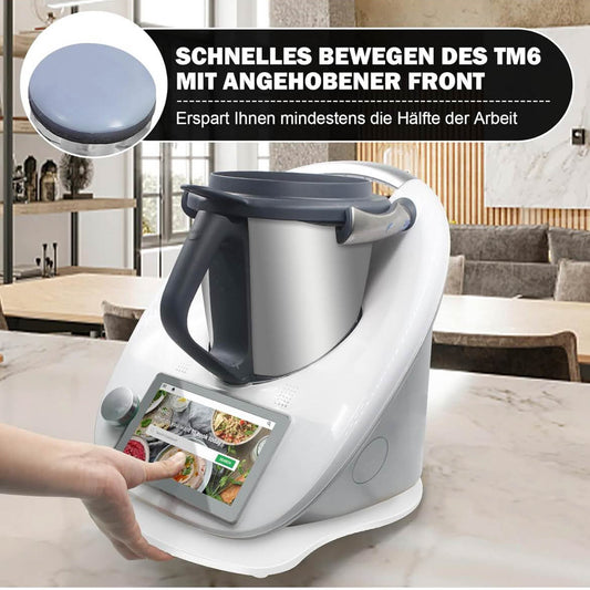 Gleitbrett Acryl, TM6, Zubehör, schnelles Bewegen für Thermomix, rutschfeste Unterlage, Weiß