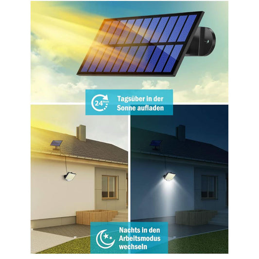 MPJ Solar Lights, 106 LED, Outdoor Light, Motion Sensor, IP65 Waterproof, 120° Lighting Angle, Solar Wall Light, Garden, 5m Cable, 2 Pieces