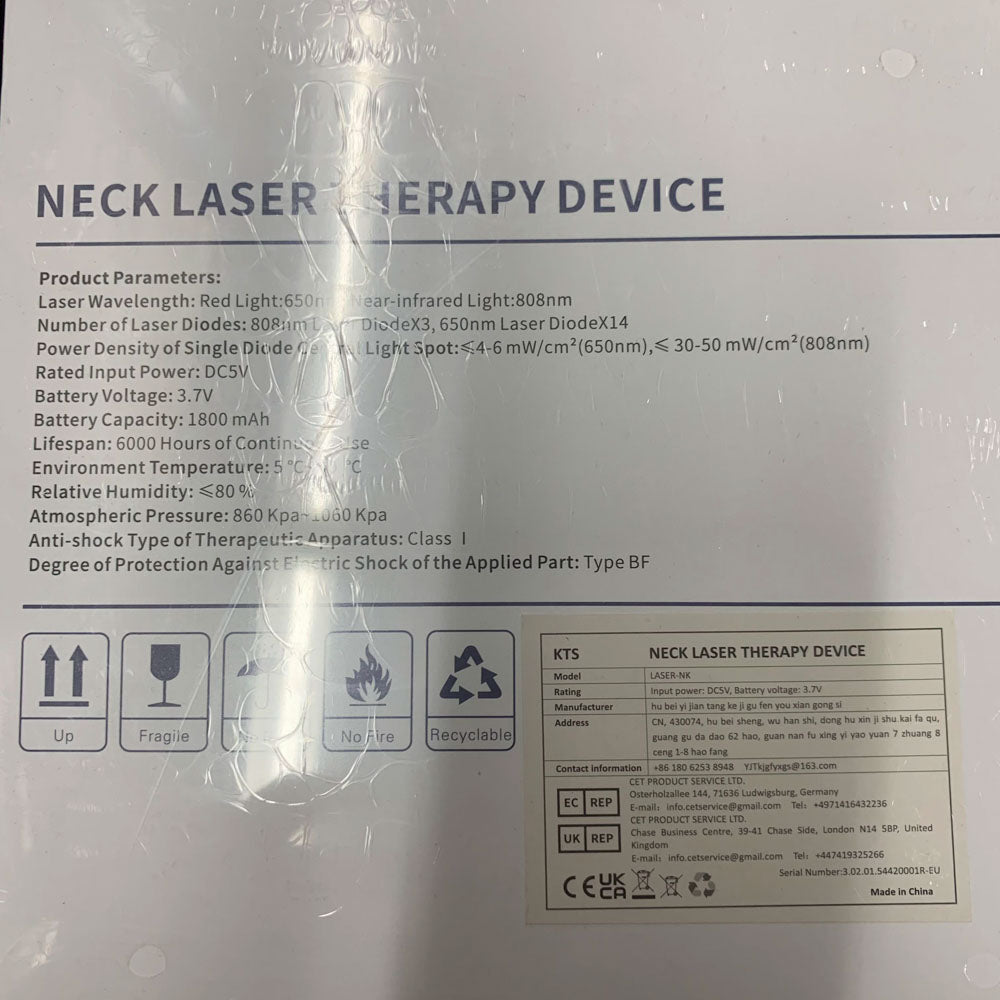 iKeener Neck Massager Nackenmassagegerät Rotlicht-Therapie für Nackenschmerzen-Linderung 650nm Rot & 808nm Infrarot-Licht-Therapie-Behandlung für Gelenkschmerzen