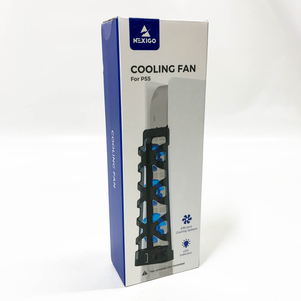 NexiGo PS5-Lüfter NGP5-FAN-LED für Discs und digitale Editionen (nicht Slim Version) effizientes Kühlsystem zusätzlicher USB-Anschluss