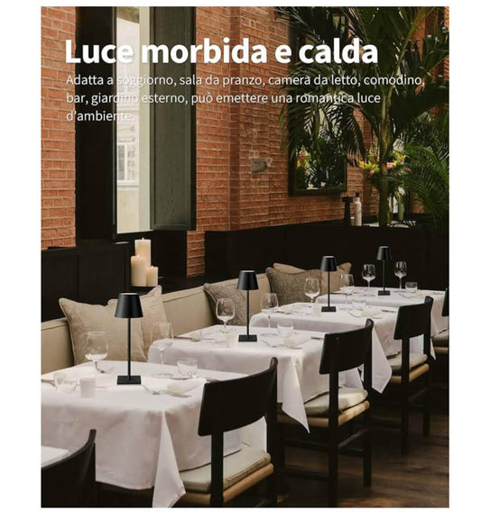 Visdanfo drahtlose LED-Tischlampe, 5000-mAh, dimmbar, 2700-6000K, wasserdicht, ideal für Schlafzimmer und Außenbereich