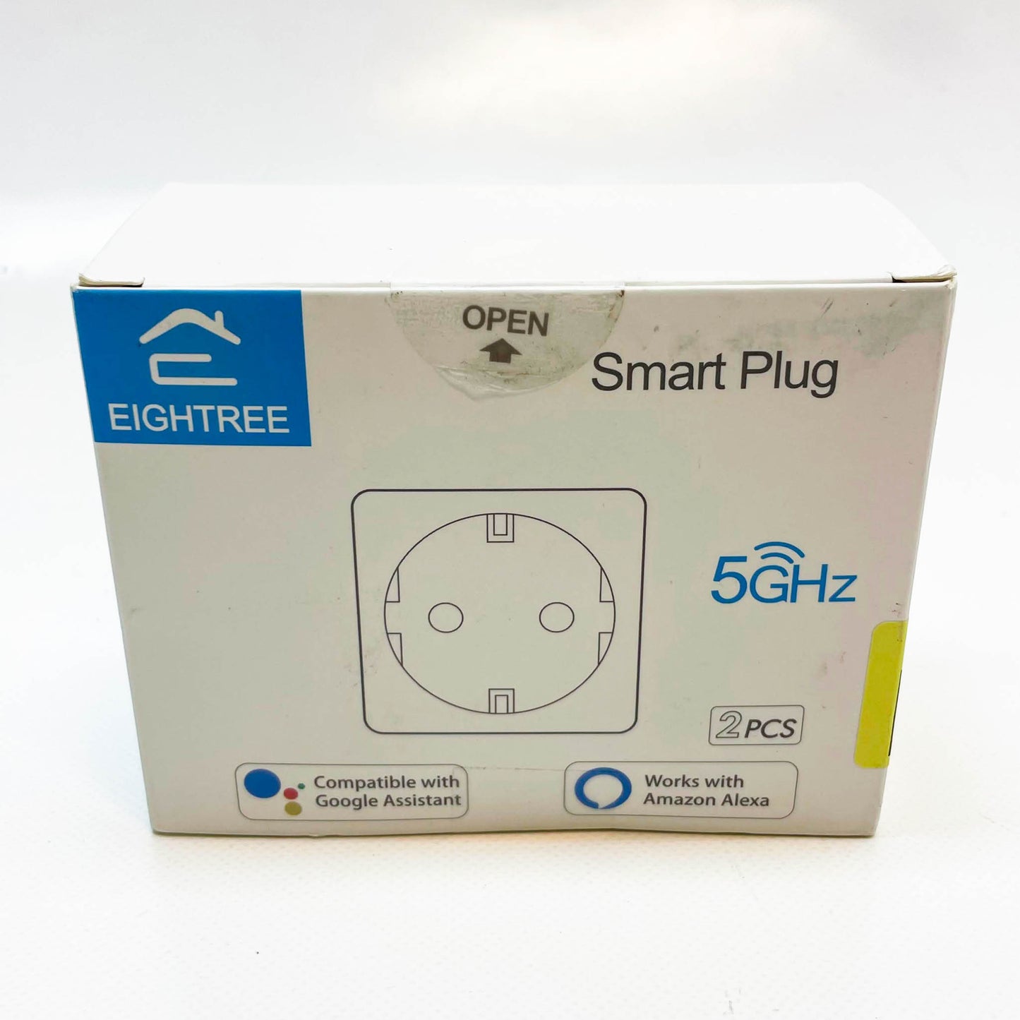 EIGHTREE ET55 WLAN Smart Steckdose, 2er Pack, Smart Home, 2.4GHz&5GHz, Alexa/Google Home kompatibel, Stromverbrauch messen, APP Steuerung, 16A.
