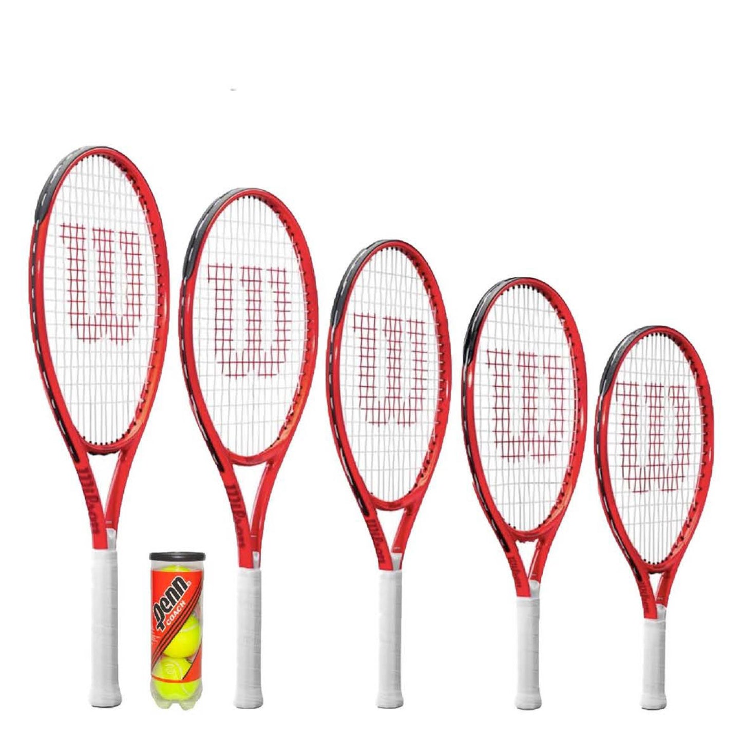 Wilson Federer Junior 25", Tennisschläger Set mit Schutzhülle & Tennisbällen, ideal für junge Spieler, leicht und handlich.