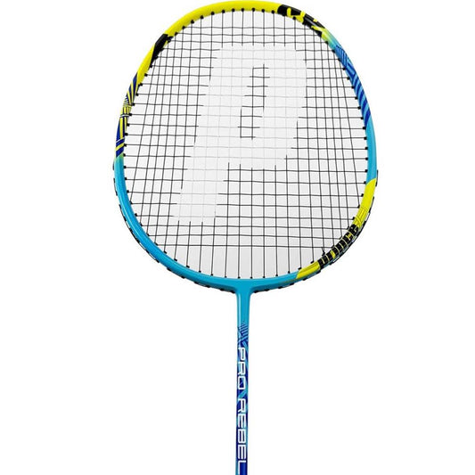 Prince Pro Rebel Badmintonschläger Twin Set, Graphit, inkl. Federbälle, Tragetaschen, ideal für Freizeit und Wettkampf.