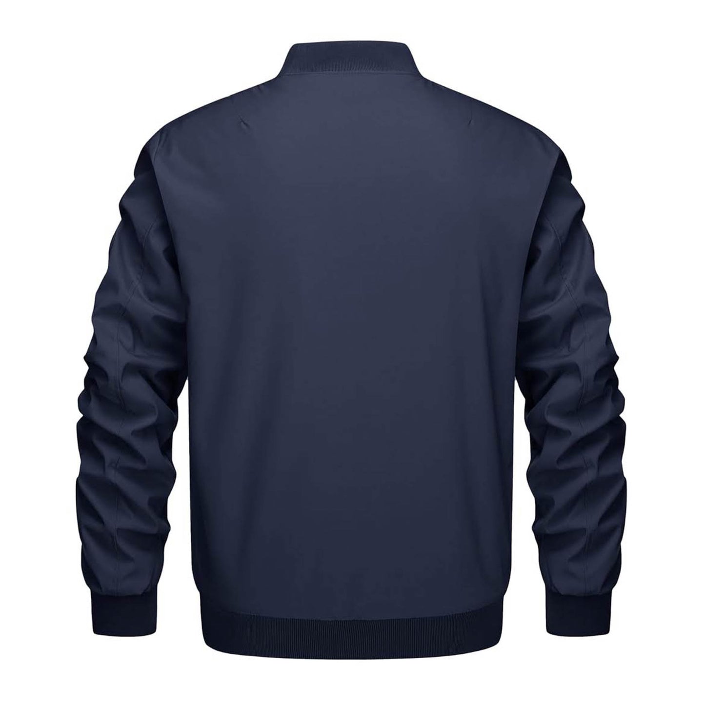 MAGCOMSEN Herren Übergangsjacke, XXL, Bomberjacke, warm, Fleece, winddicht, Outdoor, dunkelblau, mit Ärmeltasche.