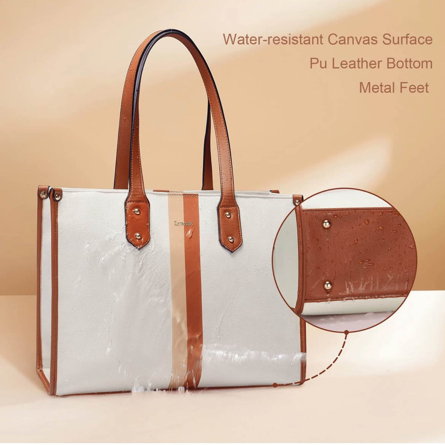 ESTARER Laptop Handtasche, 15.6 Zoll, Tote Bag, wasserabweisend, ideal für Arbeit, Business und College.
