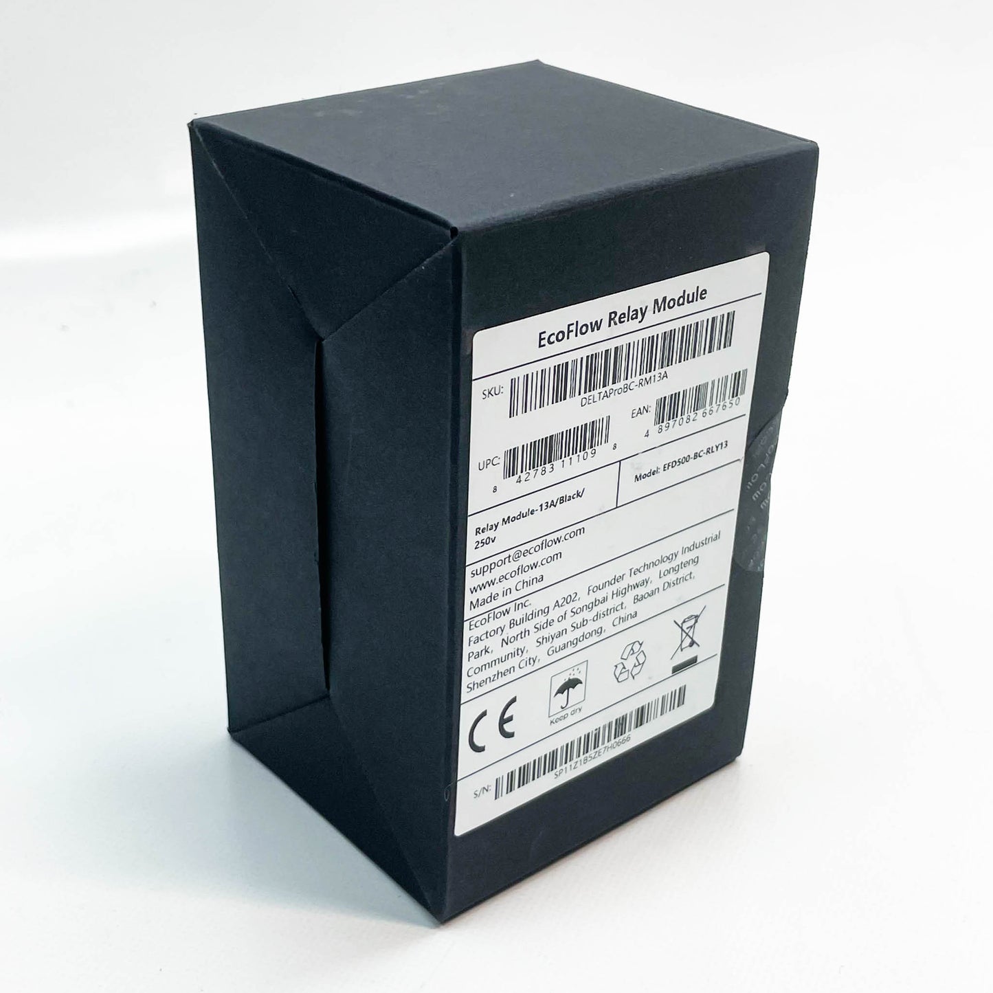 ECOFLOW Relay Module, EFD500-BC-RLY13, 13A, 250V, Schwarz, vielseitiges Schaltmodul für effiziente Energieverwaltung.
