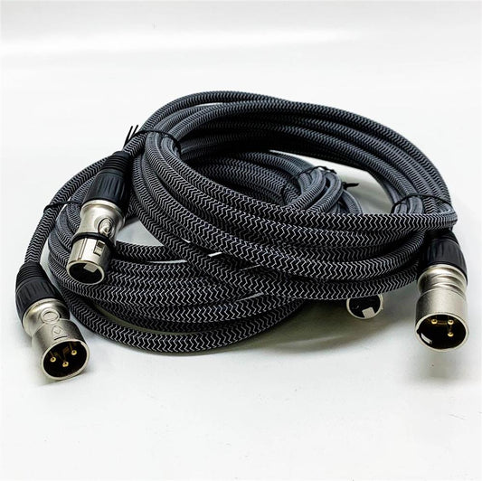 GeoHN.G XLR auf XLR Kabel 5M-2 Pack 3-Pin Mikrofonkabel Verlängerungskabel für Mixer Live-Bühne Lautsprecher Verstärker Musikaufnahme und mehr