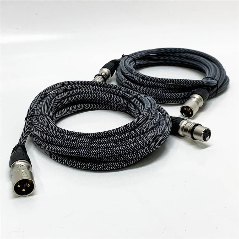 GeoHN.G XLR auf XLR Kabel 5M-2 Pack 3-Pin Mikrofonkabel Verlängerungskabel für Mixer Live-Bühne Lautsprecher Verstärker Musikaufnahme und mehr