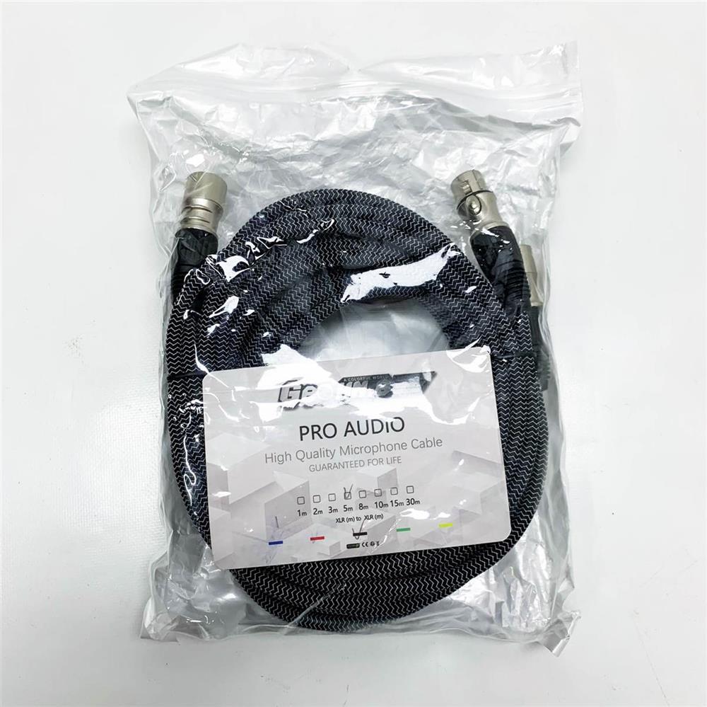 GeoHN.G XLR auf XLR Kabel 5M-2 Pack 3-Pin Mikrofonkabel Verlängerungskabel für Mixer Live-Bühne Lautsprecher Verstärker Musikaufnahme und mehr