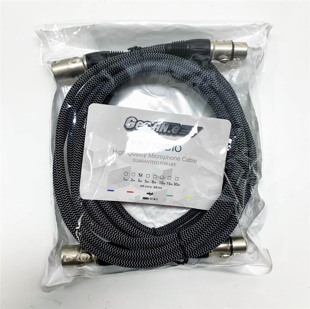 GeoHN.G XLR to XLR Cable 3M-2 Pack 3-Pin Microphone Cable Extension Cord for Mixer Live Stage Speaker Amplifier Music Recording